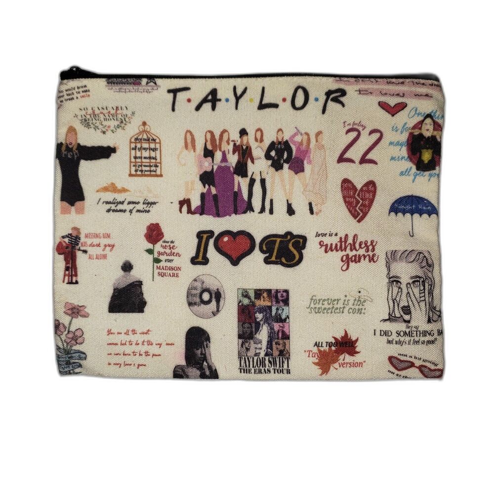 Taylor Swift Zippered Make Up Cosmetic Bag